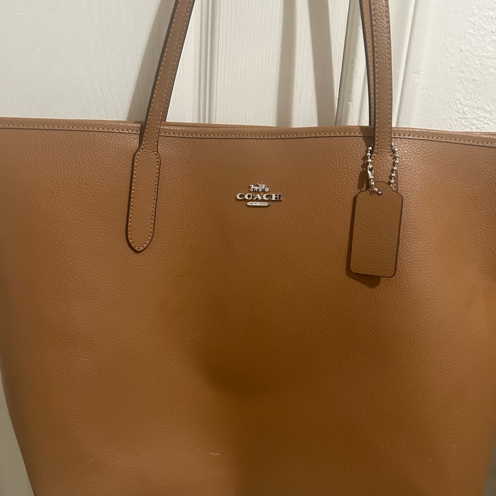 Coach Brown Leather Tote Bag